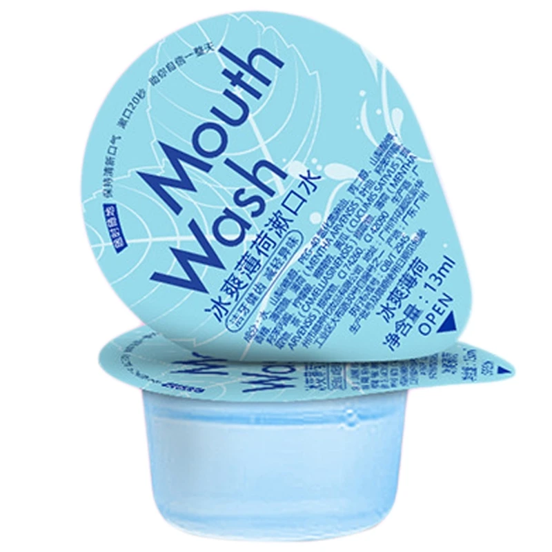 

5Pcs Portable Disposable Mint Rose Flavor Clean Mouth Jelly Cup Mouthwash Water for Women Men Outdoor Travel