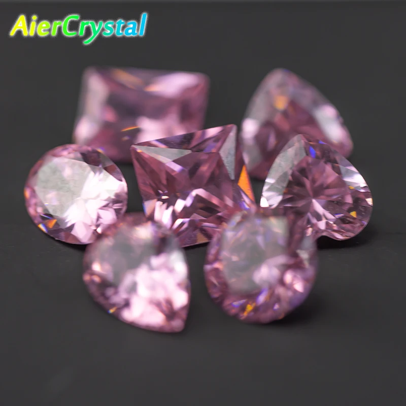 1 unidad de piedra Natural suelta morganita Rosa diamante gema zafiro cuentas corazón DIY de joyería anillo de plata pendientes collar