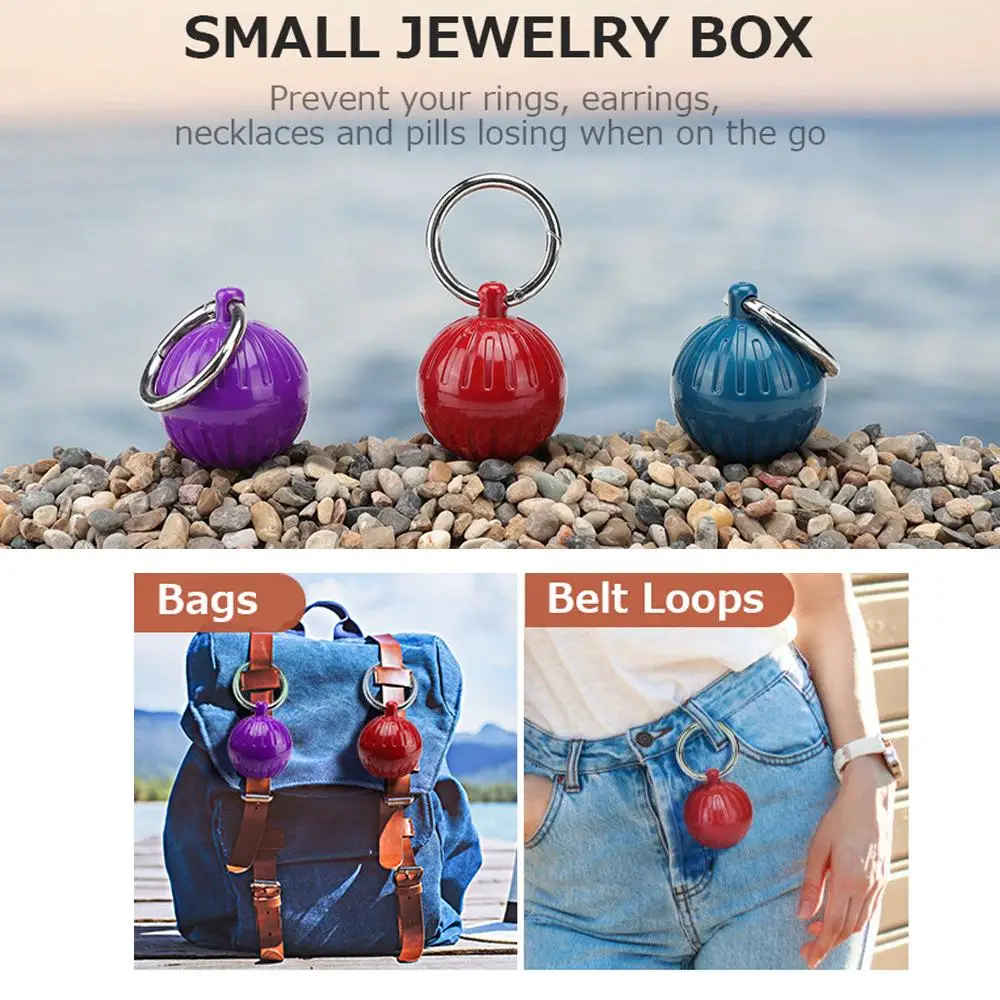 

Портативные дорожные чехлы-органайзеры, водонепроницаемые компактные переносные прямые поставки, брелок, шкатулка для ювелирных изделий, контейнер-держатель I3S8