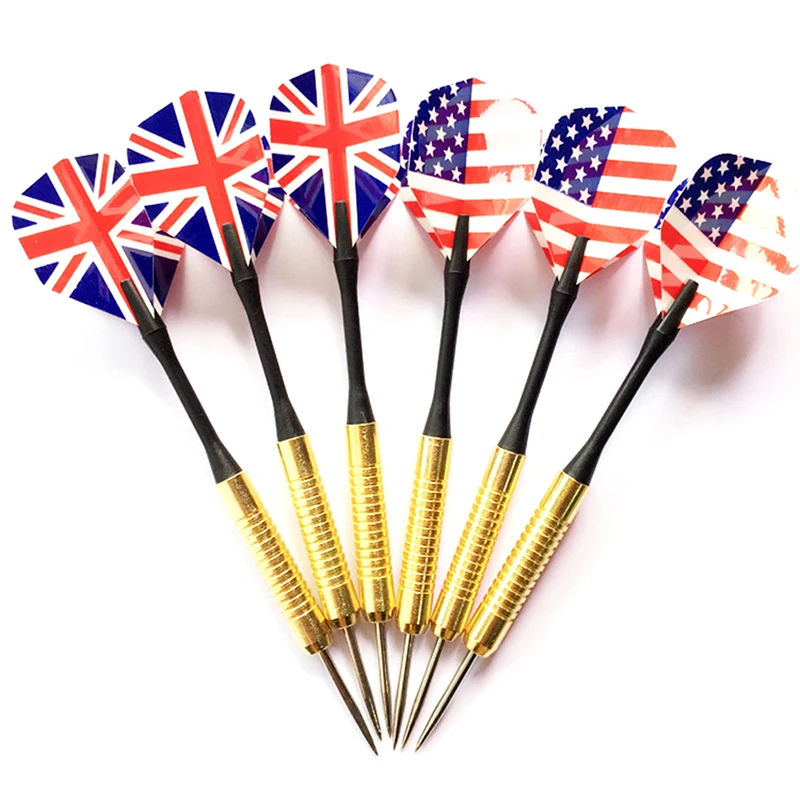 

10pcs Steel Tip Darts Set Flag Pattern Pointed Needle Professional Darts