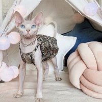 hairless cat clothes sphinx devon rex spring summer tide cool snake pattern sunscreen sling sphynx cat clothes for cats