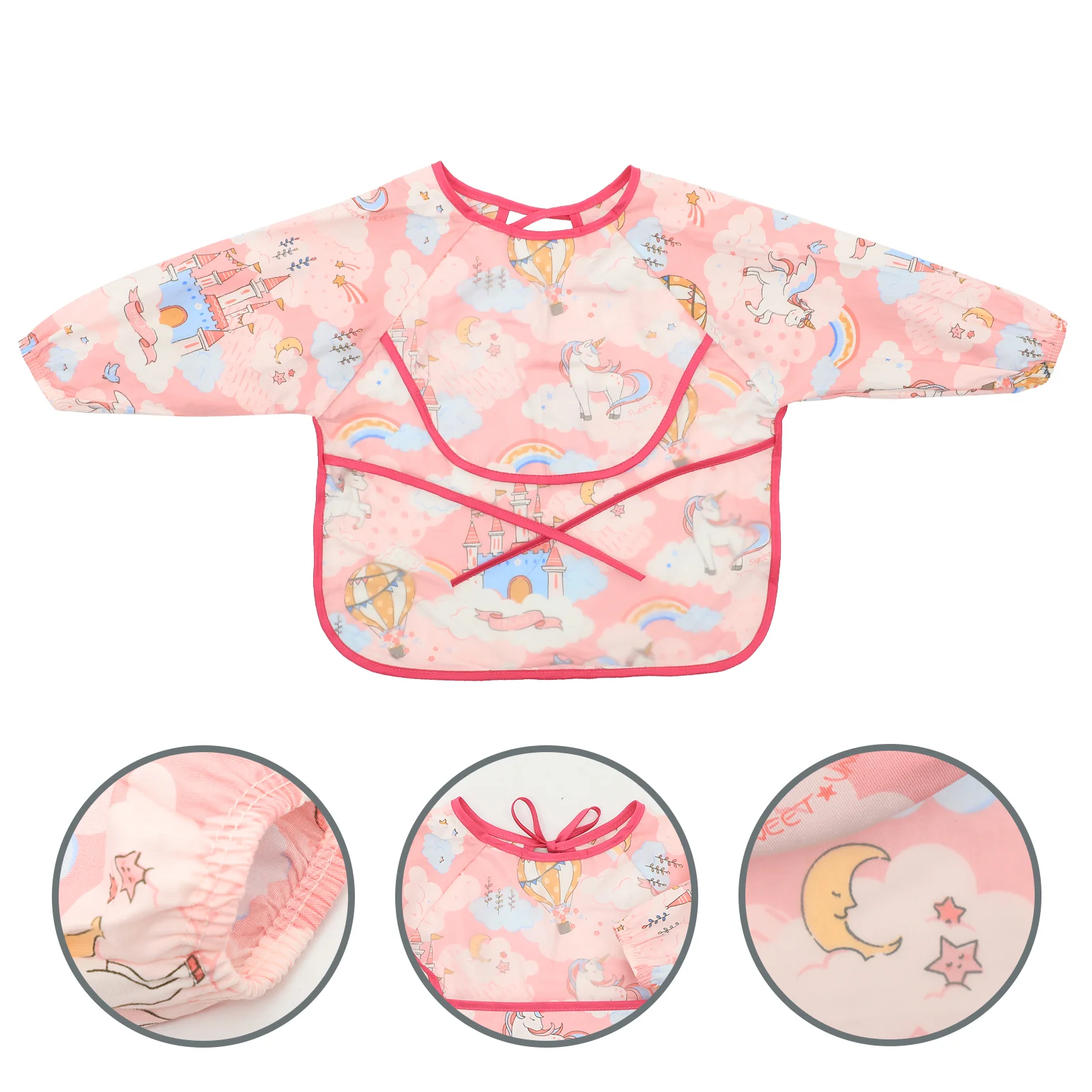 

Bib Baby Sleeved Bibs Smock Toddlerinfant Feeding Apron Full Girl Sleeve Cover Clothes Babiescartoon Comfortable Convenient