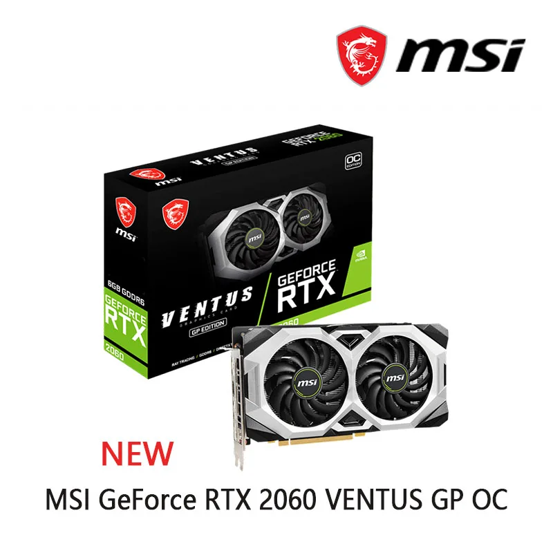 MSI GeForce RTX 2060 VENTUS GP OC GDDR6 6 ГБ 12 Гб 192 бит видеокарты GPU графическая карта для
