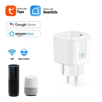 wifi smart plug%ef%bc%8c16a eu standard wifi socket with power monitor%ef%bc%8ctuya smart life app control works with alexa google home