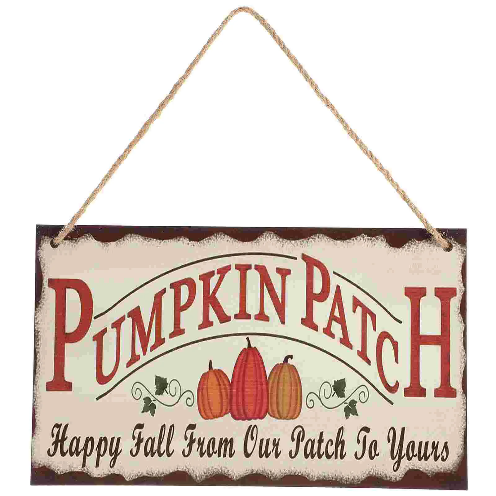

Thanksgiving Festival Sign Wall Hanging Harvest Board Woodhappy Door Wooden Signs Pumpkin Pattern