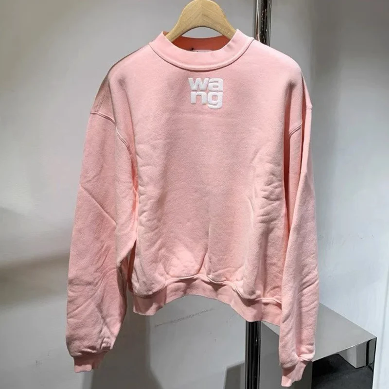

New Winter 2023 Autumn Aw Hooded Round Neck Sweater High Waist Letter Legged Casual Sweatpants Sport Sweatshirt Women
