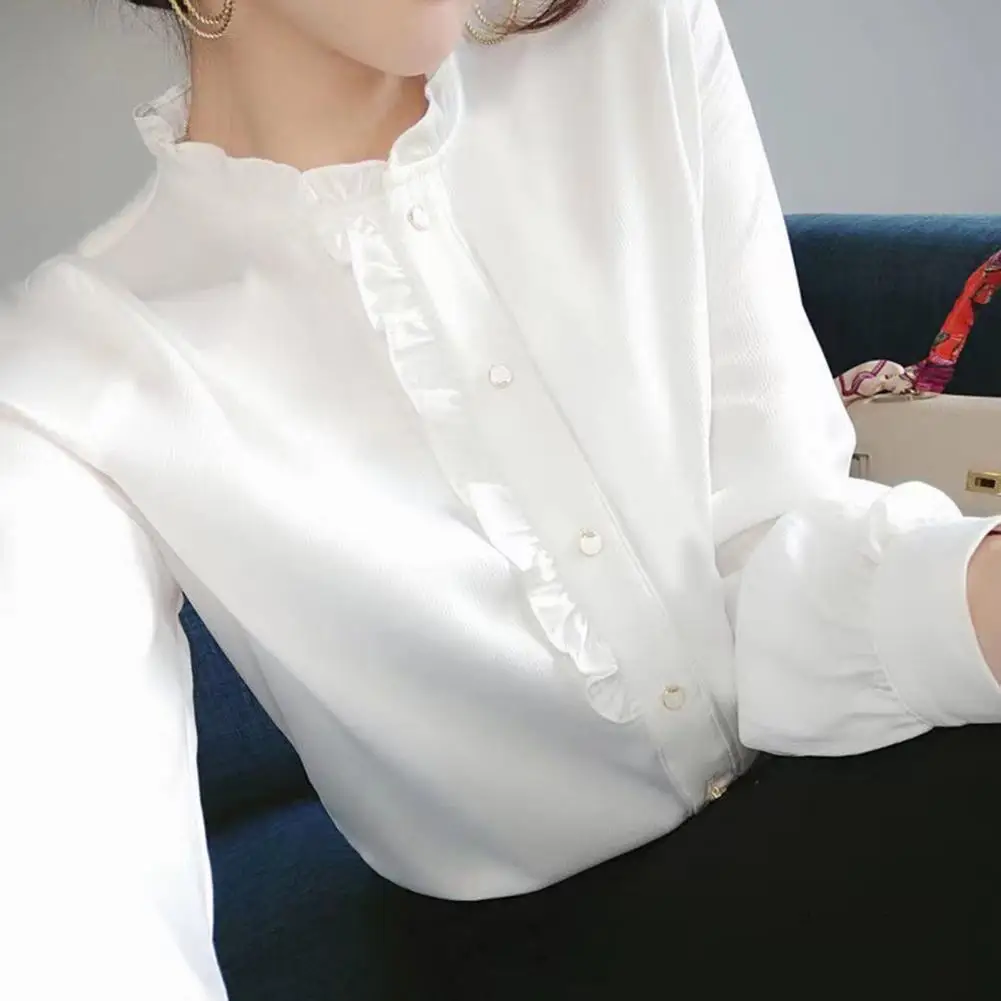 

Lady Blouse Elegant Women Blouse Office Lady Commuting Shirt Costume