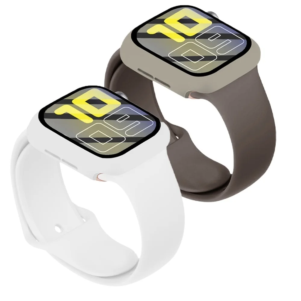 

Glass+Case+Strap For Iphone Watch Band 44mm 40mm 38mm 42mm 44 Mm Silicone Smartwatch Watchband Bracelet IWatch 3 4 5 6 Se 7 Band