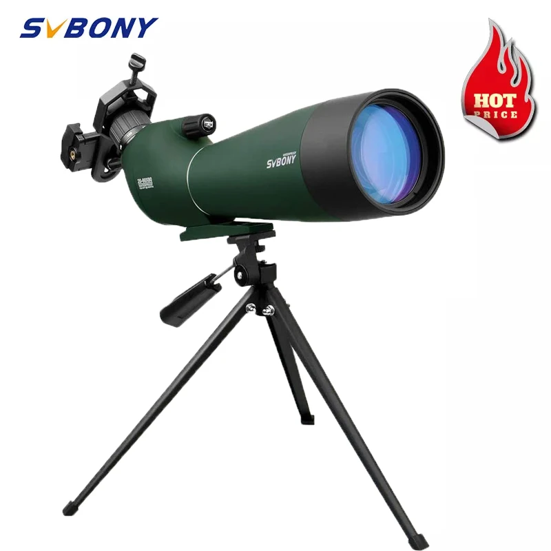 

SVBONY SV28 Telescope 20-60x80 Spotting Scope Powerful Monocular Spyglass Waterproof BAK4 FMC Shooting Hunting Camping Equipment