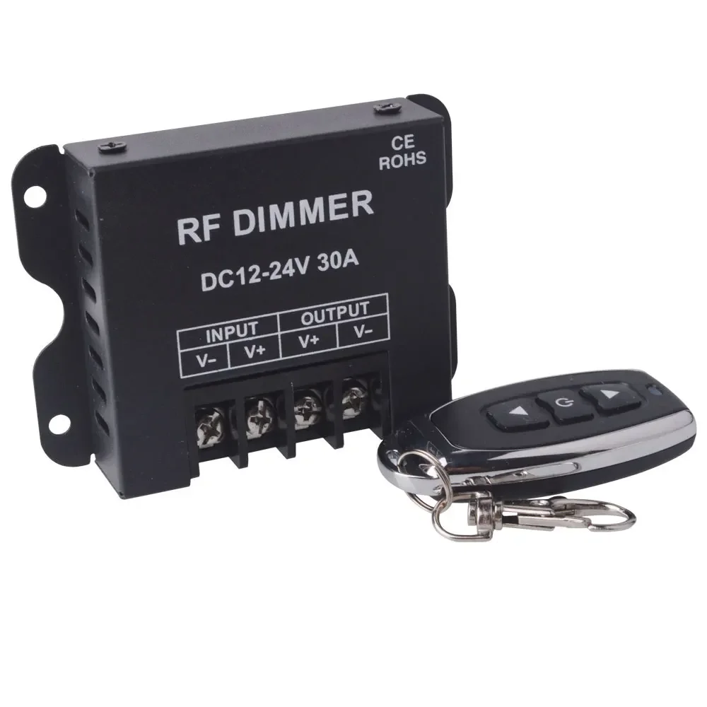 Фото DC12-24v LED 30A одноцветный диммер беспроводной пульт дистанционного управления затемняющий переключатель или ручная кнопка управления контроллер светодиодной ленты №4