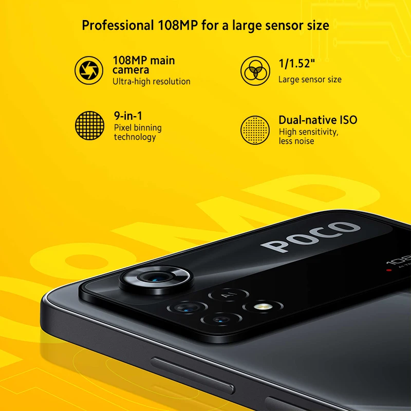 New Global Version POCO X4 Pro 5G 6GB 128GB / 8GB 256GB Smartphone 108MP Camera Snapdragon 695 120Hz FHD+ AMOLED DotDisplay 67W