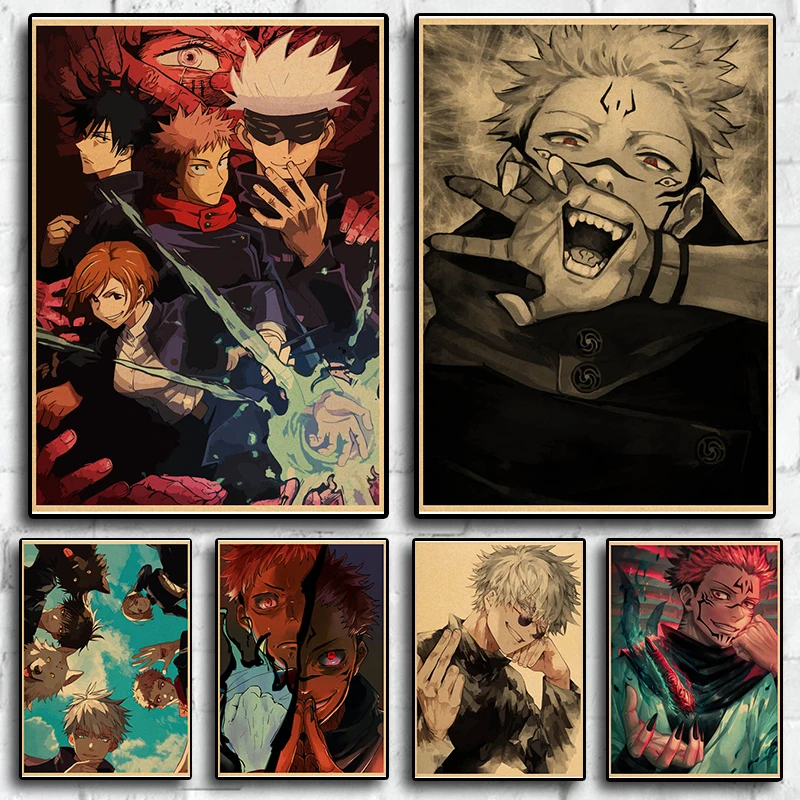 

Картина на холсте аниме ююютсу кайсен плакат мультяшный комикс персонаж настенное Искусство украшение для дома плакат Декор для комнаты плакаты