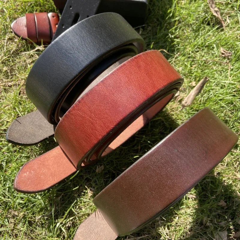 Top Thick Luxury Cowboy Leather Belts Without Belt Buckles Ceinture Waist Belt For Pin Belt Buckle Male Cinturones Para Hombre