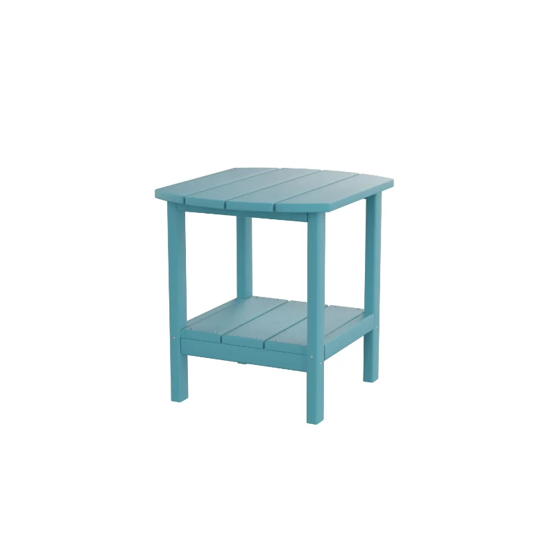

HDPE Side Table\ Adirondack Table\ Porch Table\ Patio Table for Outdoor and Pool Blue Blue HDPE [US Stock]