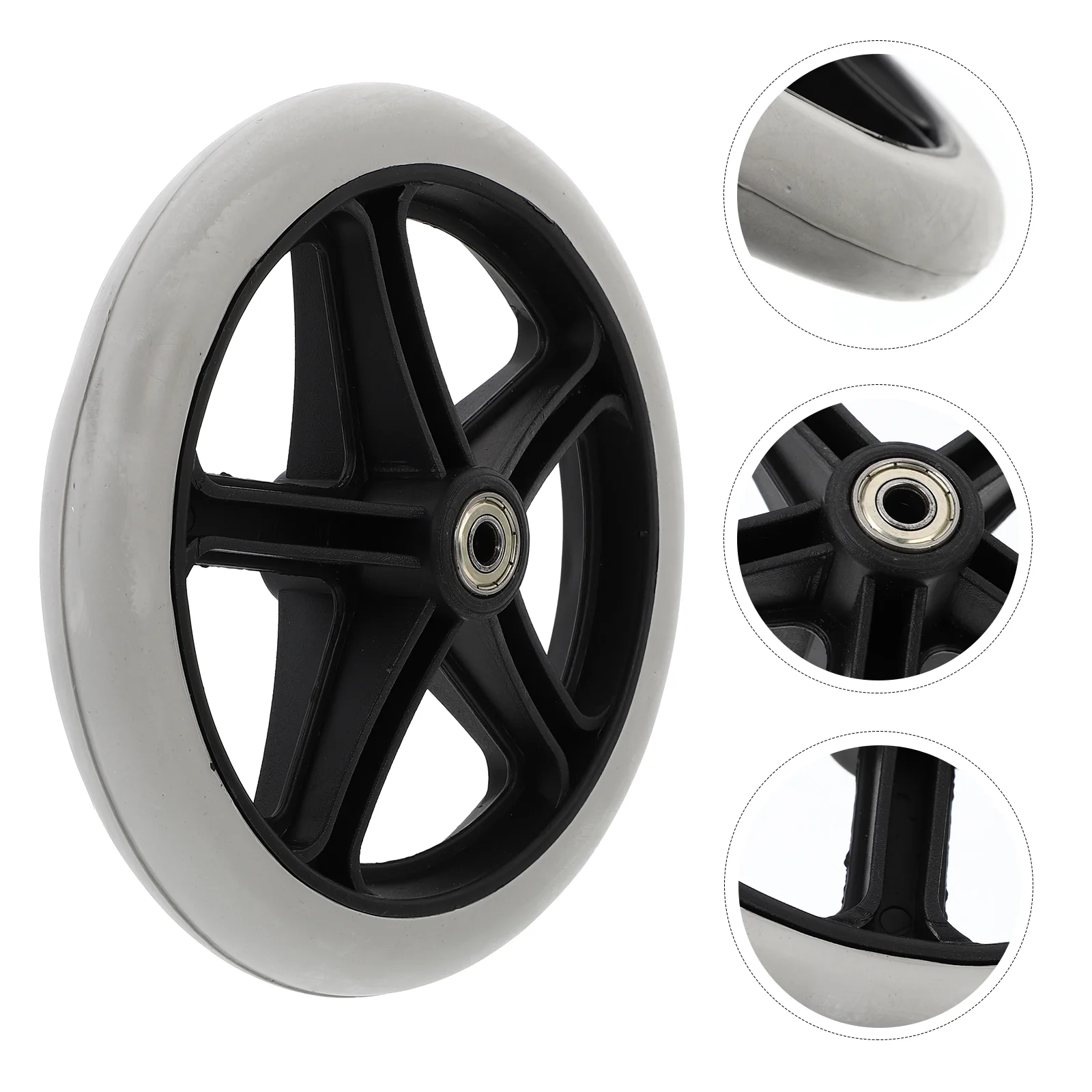 

Wheelchair Wheels Replacement Wheel Walker Casters Rollator Front Wheelchairsuniversal Inch 8Rollers Rims Assembly Poly Tires