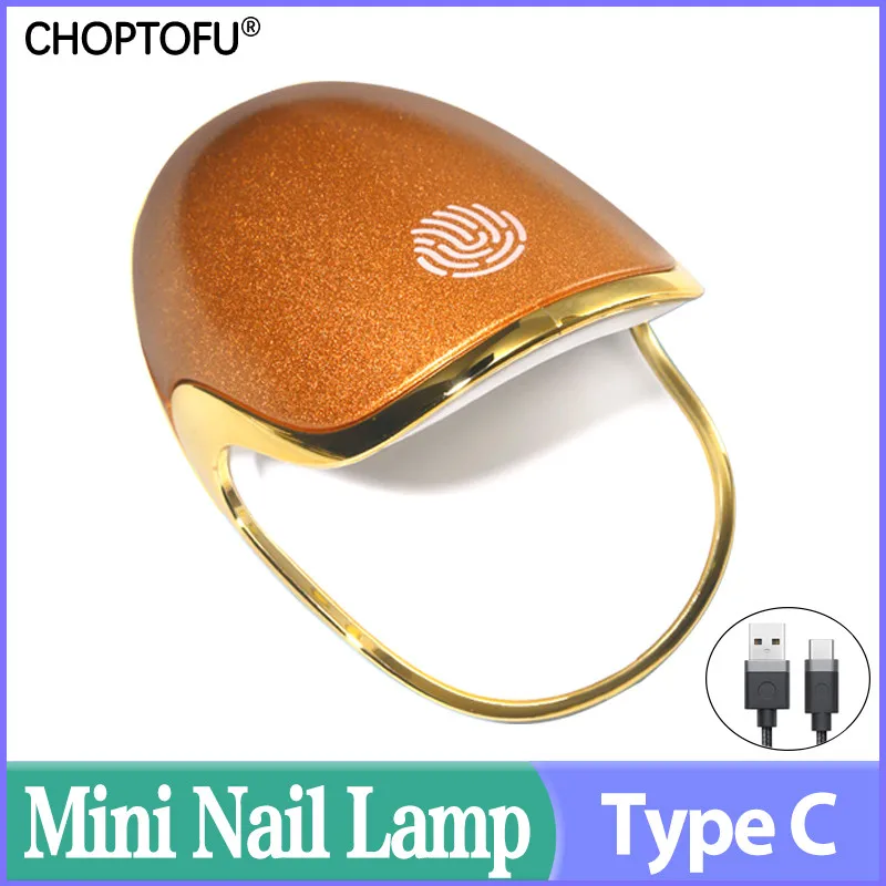 Upgrade Quick Dry Nail Lamp Mini Q6 6W 3LED UV Lamp Touch Button Nail Gel Dryer Professional Type C Charging Manicure Lamp