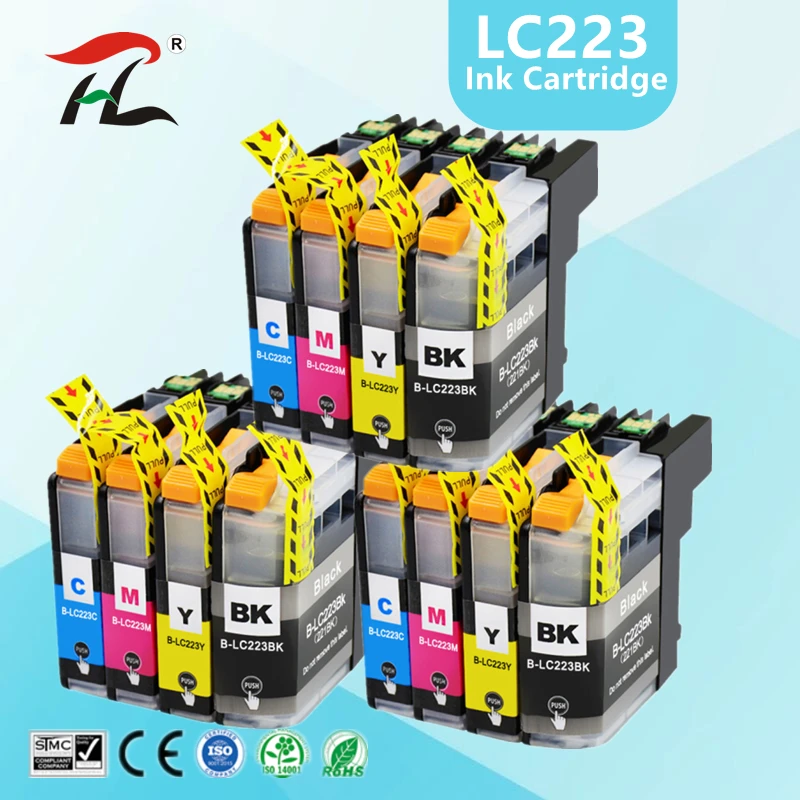 

LC223 LC221 Compatible Ink Cartridge For Brother LC 221 LC225 MFC-J4420DW J4620DW J4625DW J480DW J680DW J880DW Printer