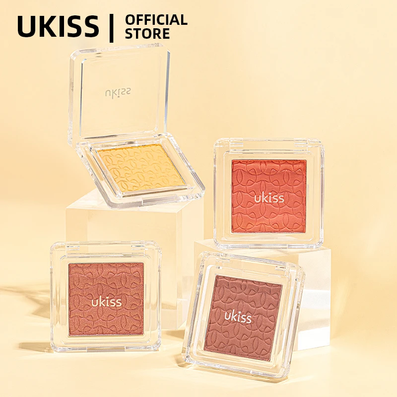 

UKISS Single Blush High-Gloss Trimming Peach Milk Tea Nude Powder Matte Fine Shimmering Natural Novice Nude Makeup