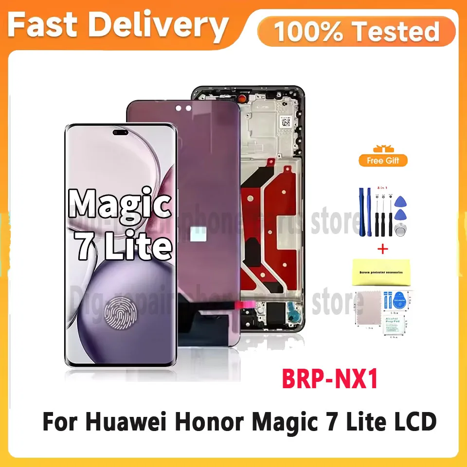 Фото 120 Гц, 6,78 дюйма, для Honor Magic7 Lite BRP-NX1, замена ЖК-дисплея для HUAWEI Honor Magic 7 Lite, сенсорный экран в сборе с дигитайзером №2