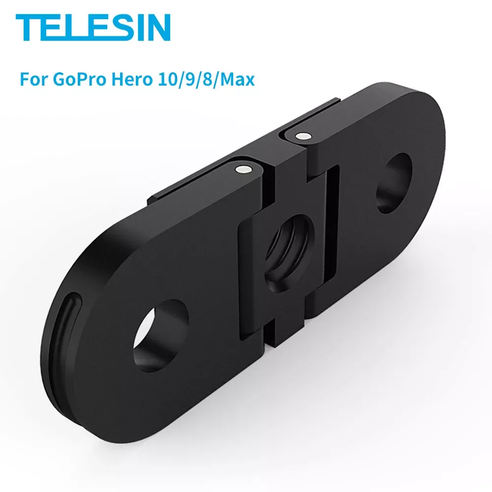 

TELESIN Tripod Mount Adapter For GoPro Hero 10 9 Hero 8 GoPro Max Mount Base for Action Camera 1/4'' Hole Tripod Monopod