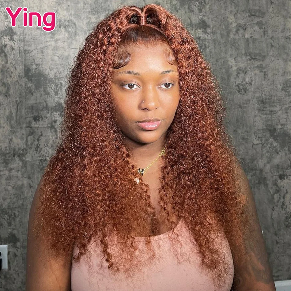 

Ying 180% Curly Wave Coppery Brown 13x6 Lace Front Wig 12 A 13x4 Lace Front Wig PrePlucked With Baby Hair 5x5 Lace Wig Remy