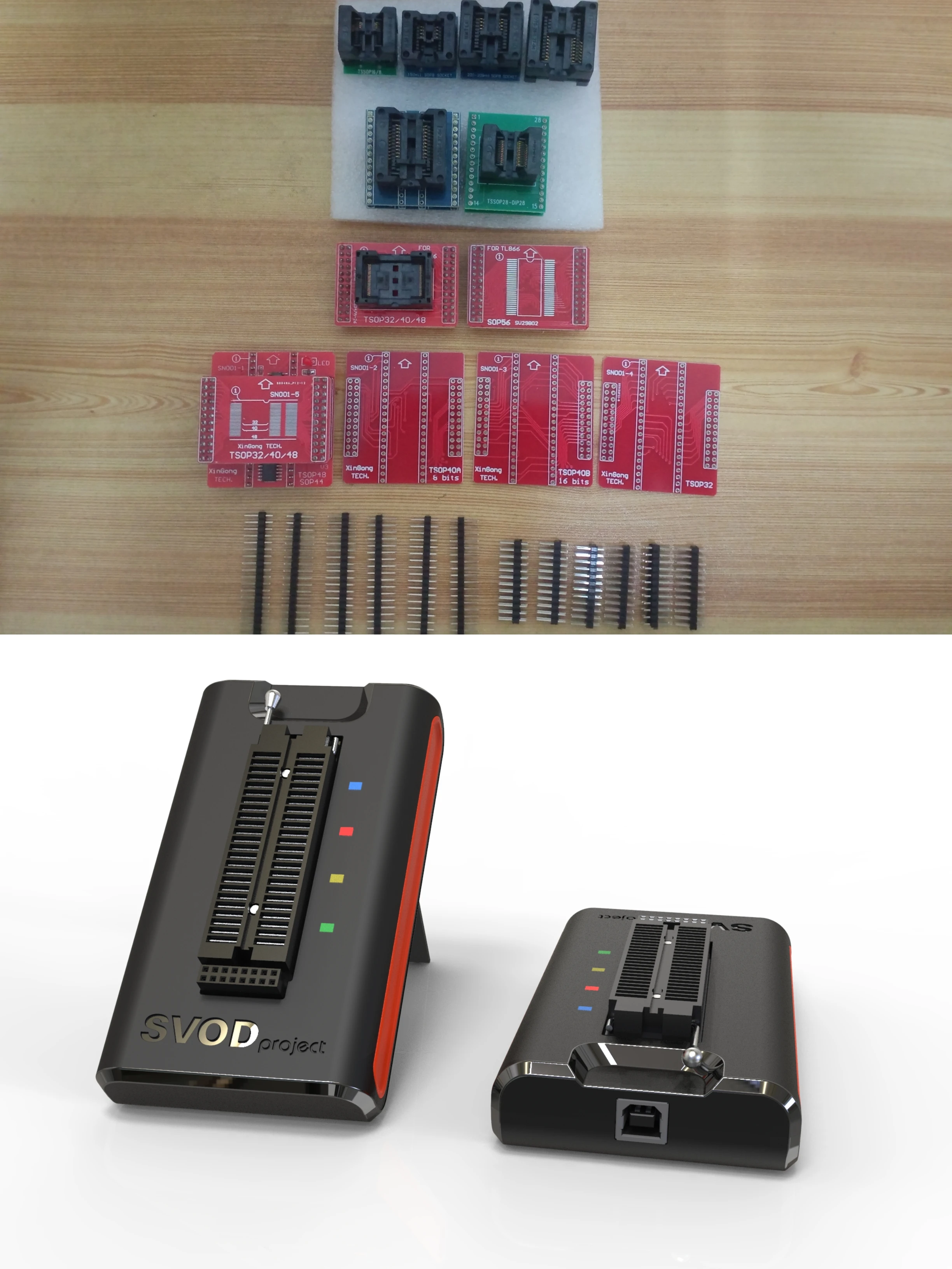 

SVOD 4 Universal USB Programmer for various microcircuits,work with EC ITE, ENE, NUVOTON, MEC, EPFxxx usb 2.0 high speed