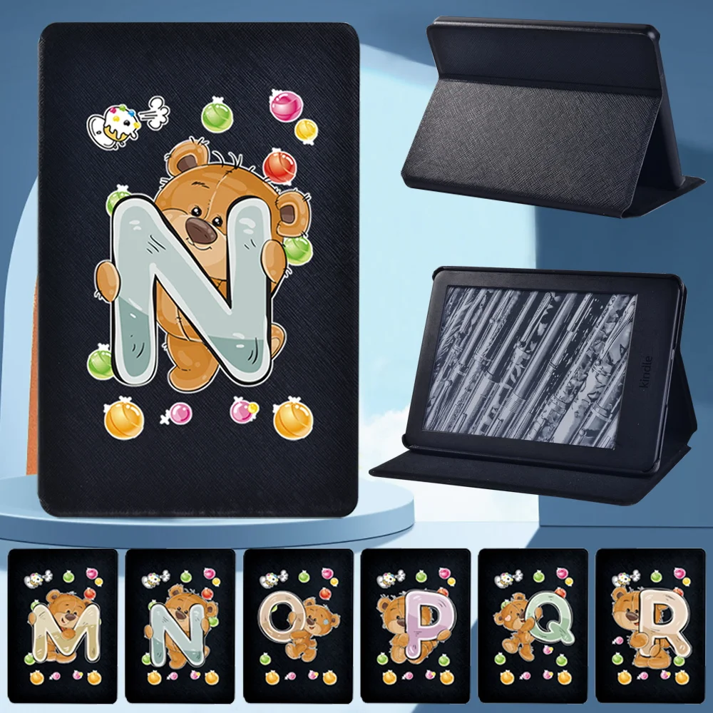 

For Tablet Stand Case Paperwhite 5/Kindle 10th /Kindle 8th Gen /Paperwhite 4/Paperwhite1 2 3 Pu Leather Bear Letter Print Cover