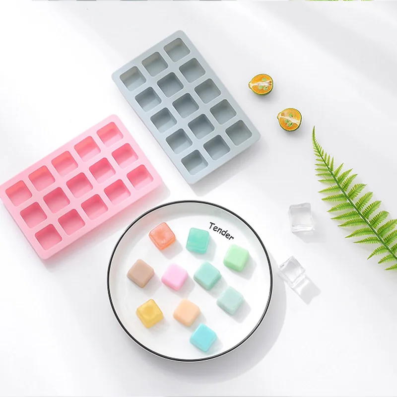 

12/15 Holes Square Heart Style Silicone Mold DIY Chocolate Cupcake Making Handmade Sugar Pudding Baking Tools Cake Mold Ice Tray