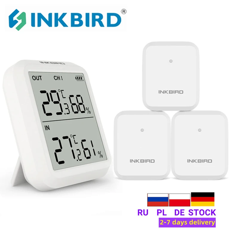 Беспроводной цифровой термометр INKBIRD ITH 20R, уличный измеритель влажности и температуры в комнате и гараже