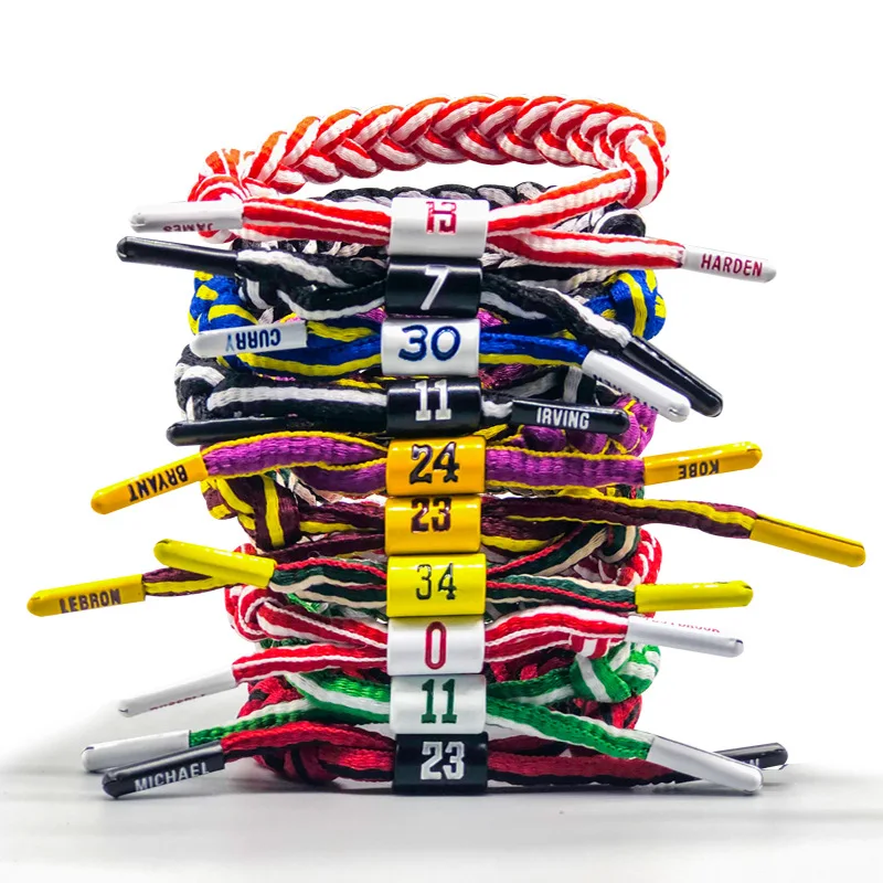 

Star Woven Bracelets Baller Sports Fashion Trendy Wristbands Basketball Bracelets Best Gift for Friends
