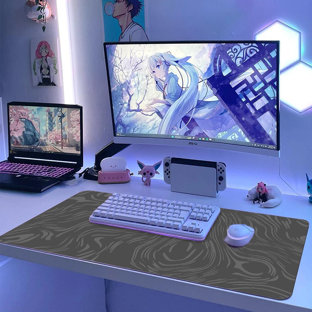 Серый коврик для мыши эстетический Настольный жидкий игровые аксессуары