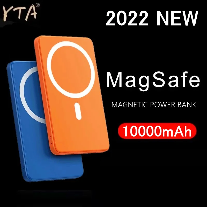 Magnético sem Fio Carregador de Bateria Externa sem Fio Power Bank 10000mah Portátil Powerbank para Iphone 13 12 Pro Max 12mini 20w