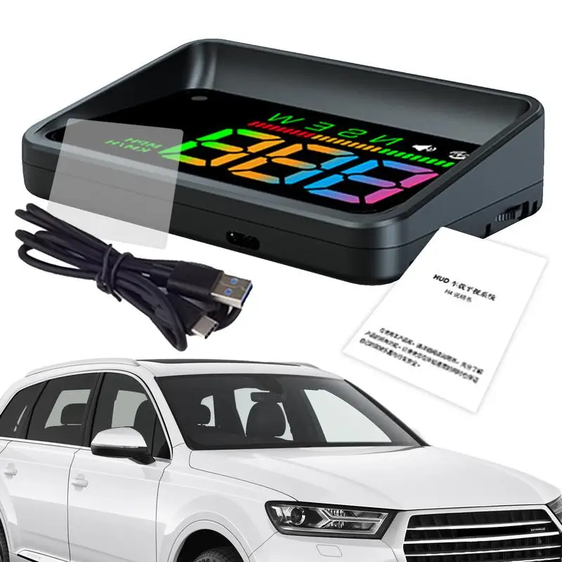 Проекционный дисплей на лобовое стекло Φ HUD Многофункциональный спидометр H4