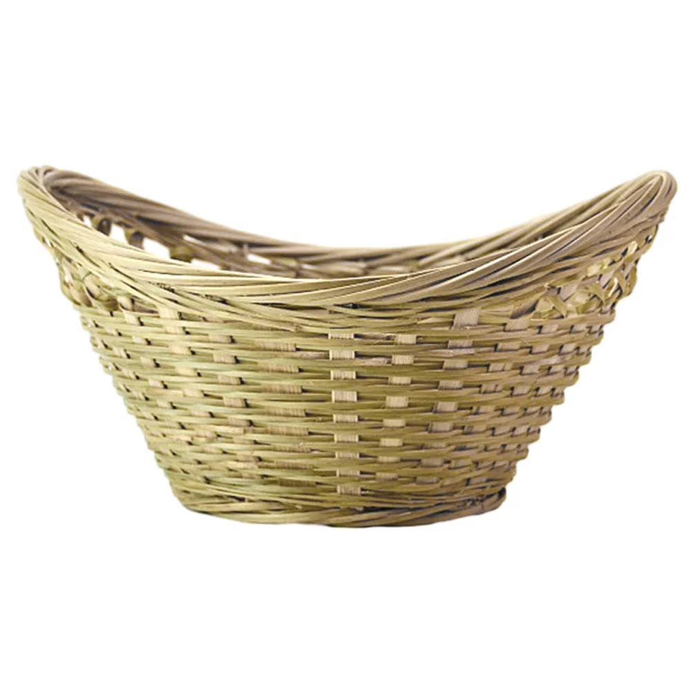 

Bamboo Storage Basket Natural Style Egg Flower Multi-function Sundries Fruits Picking Handheld Trays Deviled Eggs