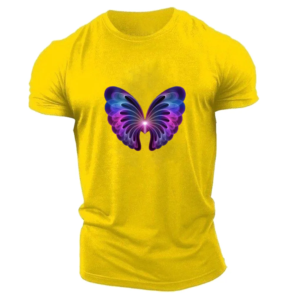 

Футболка мужская с круглым вырезом, модная тенниска оверсайз с принтом бабочки, Повседневная Удобная дышащая майка с коротким рукавом, лето