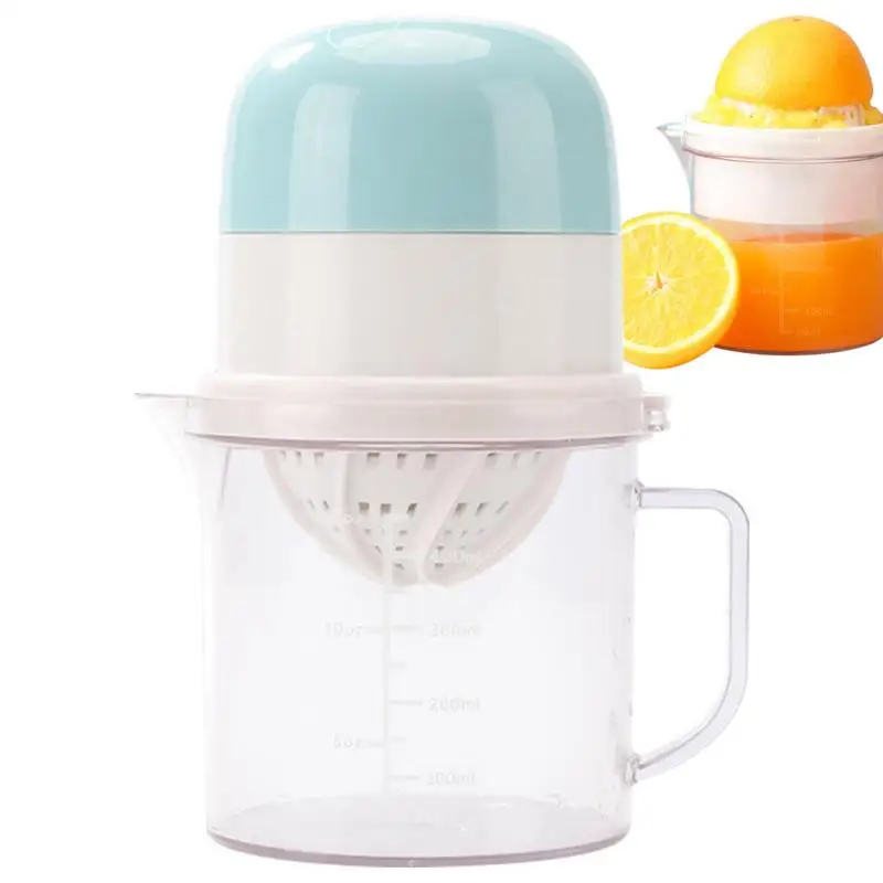 

Orange Juicer Rotation Press Reamer Mini Citrus Juicer Manual 450ml Lemon Squeezer With Measuring Cup For Lemon Lime Grapefruit