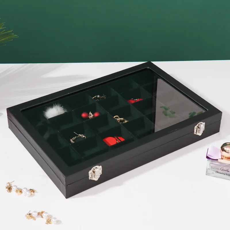Ring Case 100 Slots Ring Box Organizer Holder Jewelry Display Storage Collector Earring Showcase Ring Tray Gift Portable Box
