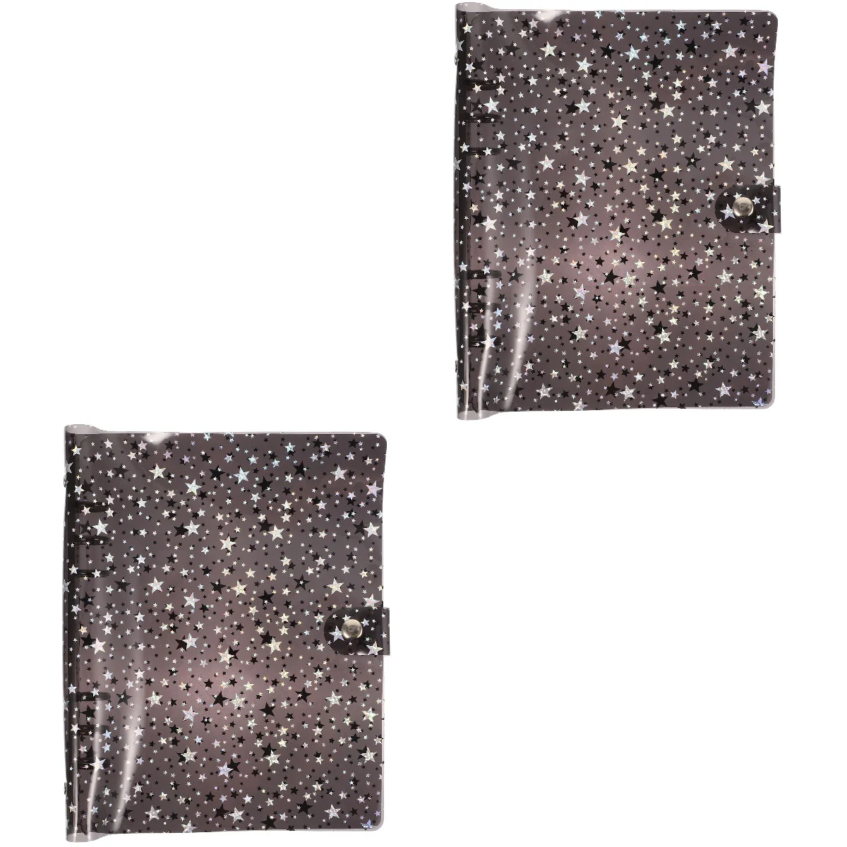 

2pcs Binder Cover Loose-leaf Binder Cover 6-Rings Binder Shell Binder Notebook Shell Diary Book Cover