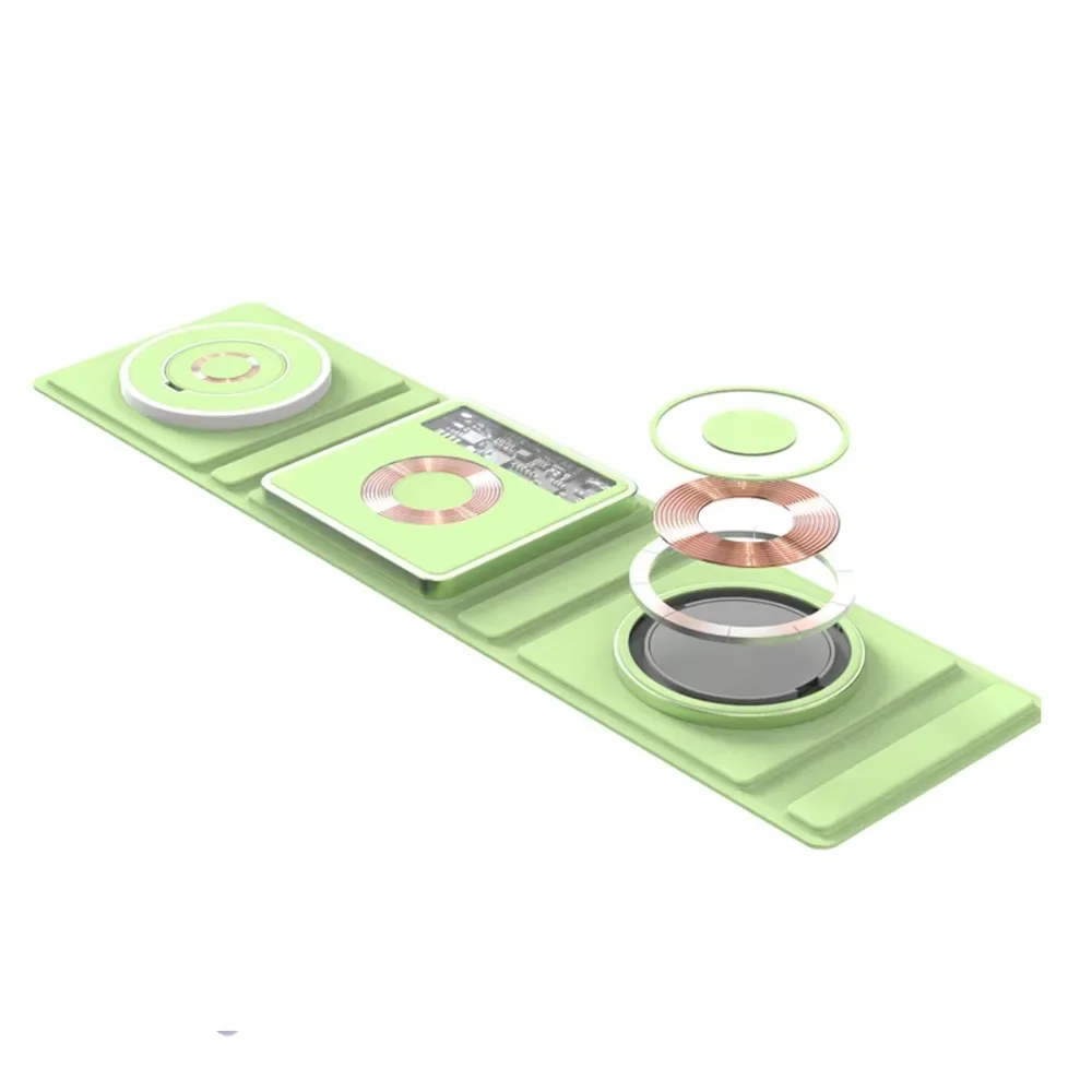 Новые мобильные аксессуары красочное беспроводное зарядное устройство 3 в 1 для