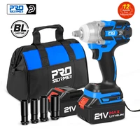 electric impact wrench 21v brushless wrench socket 4000mah li ion battery hand drill installation power tools by prostormer