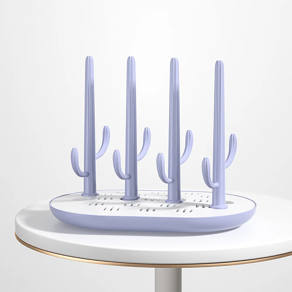 

Pink Milk Cleaning Dryer Baby Bottle Holder Tree-shaped Storage Racks