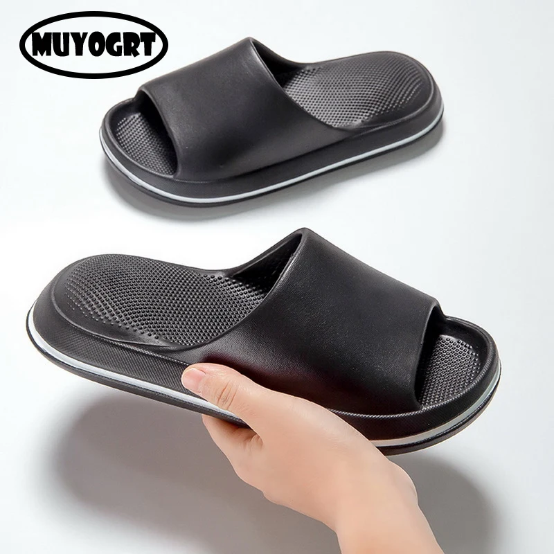 

Summers Slippers Men Women Fashion Sandals Indoor Outdoor Anti-Slip Slides Male Home Shoes Thick Sole Flip Flops Beach Slides