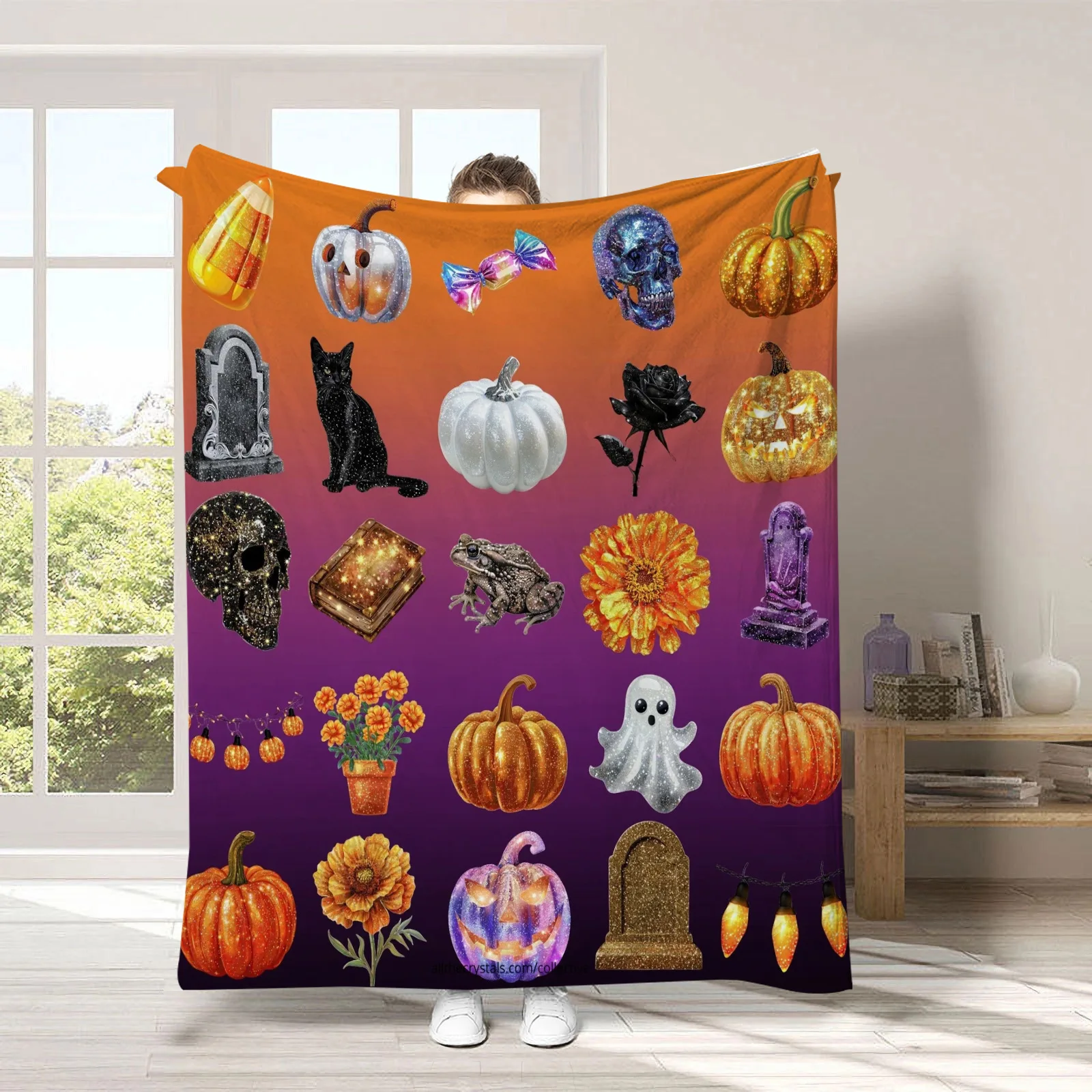 Одеяло со страшной атмосферой на Хэллоуин для взрослых детский диван-кровать