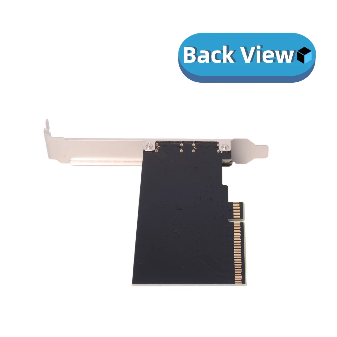 Фото Адаптер-карта Riser PCIe 3.0 4.0 X16 на 2 порта Oculink SFF-8612 X4 4i с полноразмерной/полуразмерной заглушкой №3