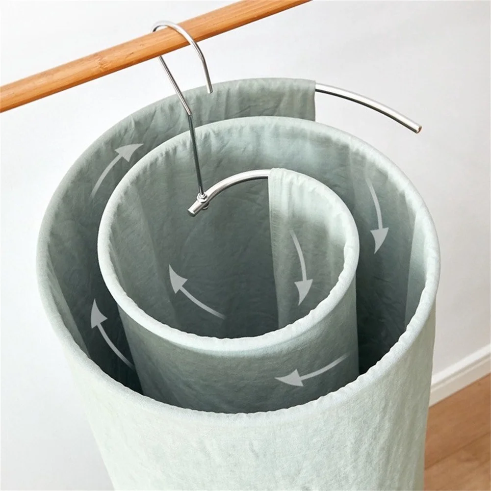 

Stainless Steel Clothes Quilt Blanket Hanger Spiral Quilt Sheets Hanger Rotating Drying Rack Indoor Outdoor Home Balcony Hanger