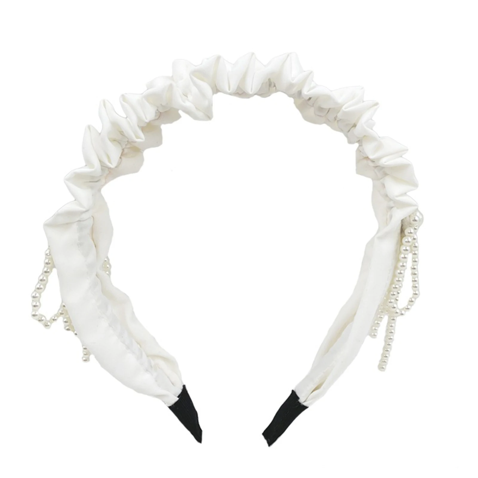 

Плиссированная тканевая повязка на голову, мягкий прочный Противоскользящий орнамент для волос, подходит для девочек, женщин, влюбленных