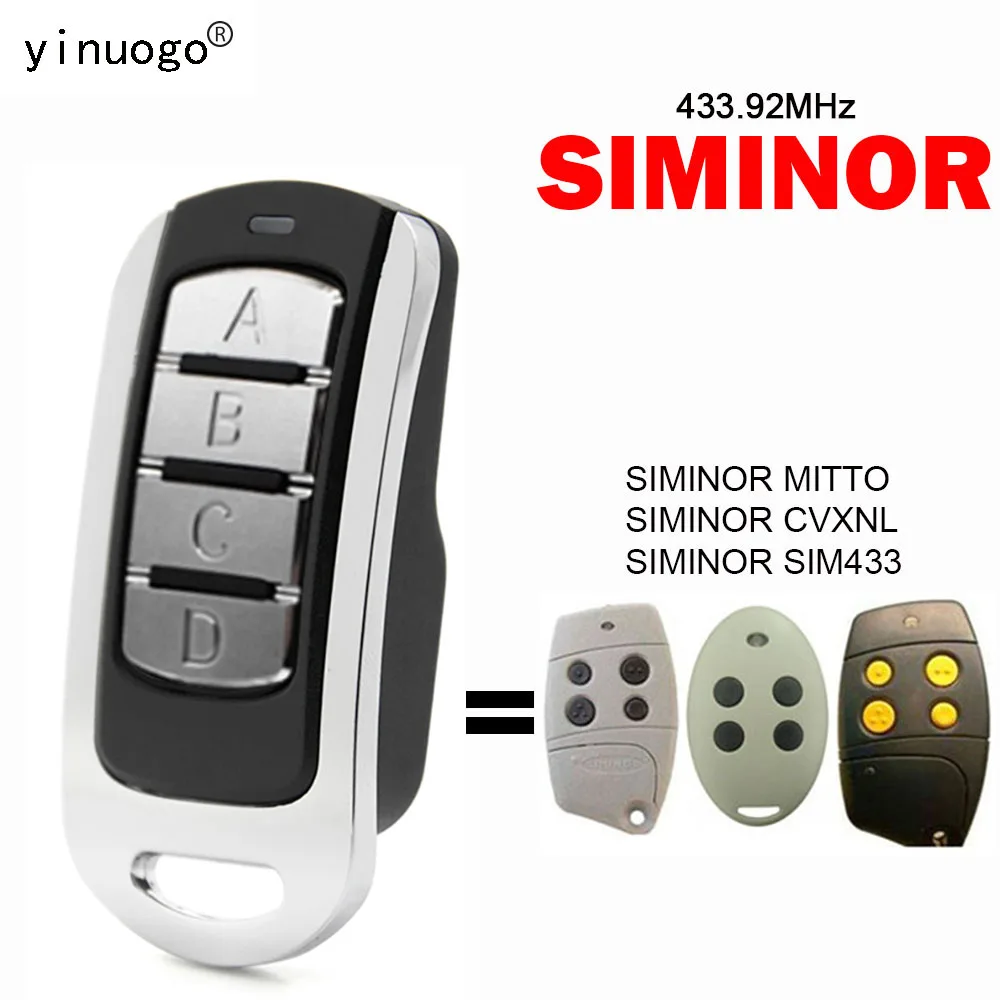 

SIMINOR MITTO CVXNL SIM433 Garage Door Remote Control 433.92MHz SIMINOR Remote Control Duplicator Gate Control Transmitter Key