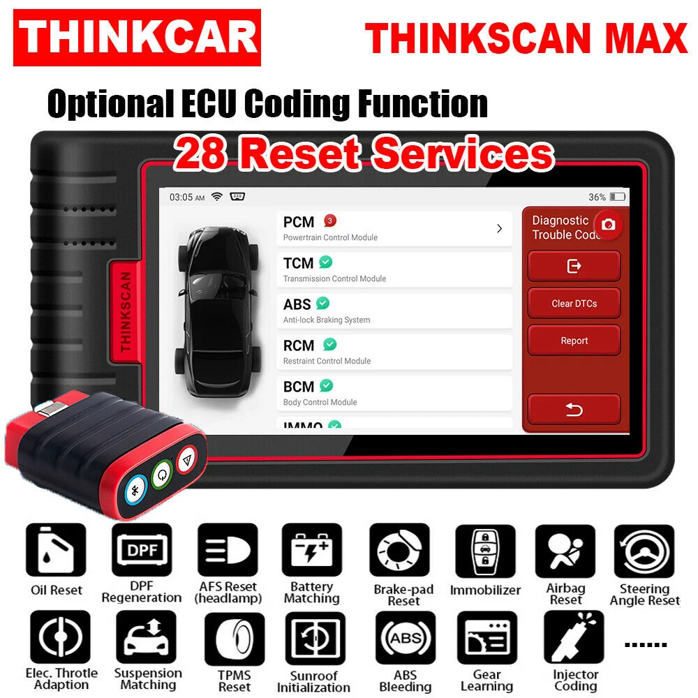 

THINKSCAN Max OBD2 Scanner Full System Code Reader Car Diagnostic Tool