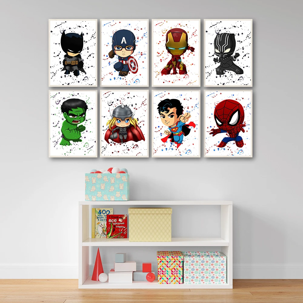 MINISO Постер супергероев Marvel холст