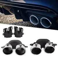 car exhaust pipe end quad exhaust tips fit for mercedes amg c43 w205 s205 c205 a205 facelift 2019 tail throat